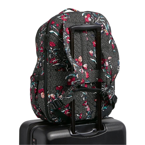 🌷 Vera Bradley Large Travel Backpack “Perennials Noir Dot”. NWT - Picture 6 of 6